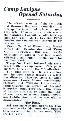 Newpaper Article 1924